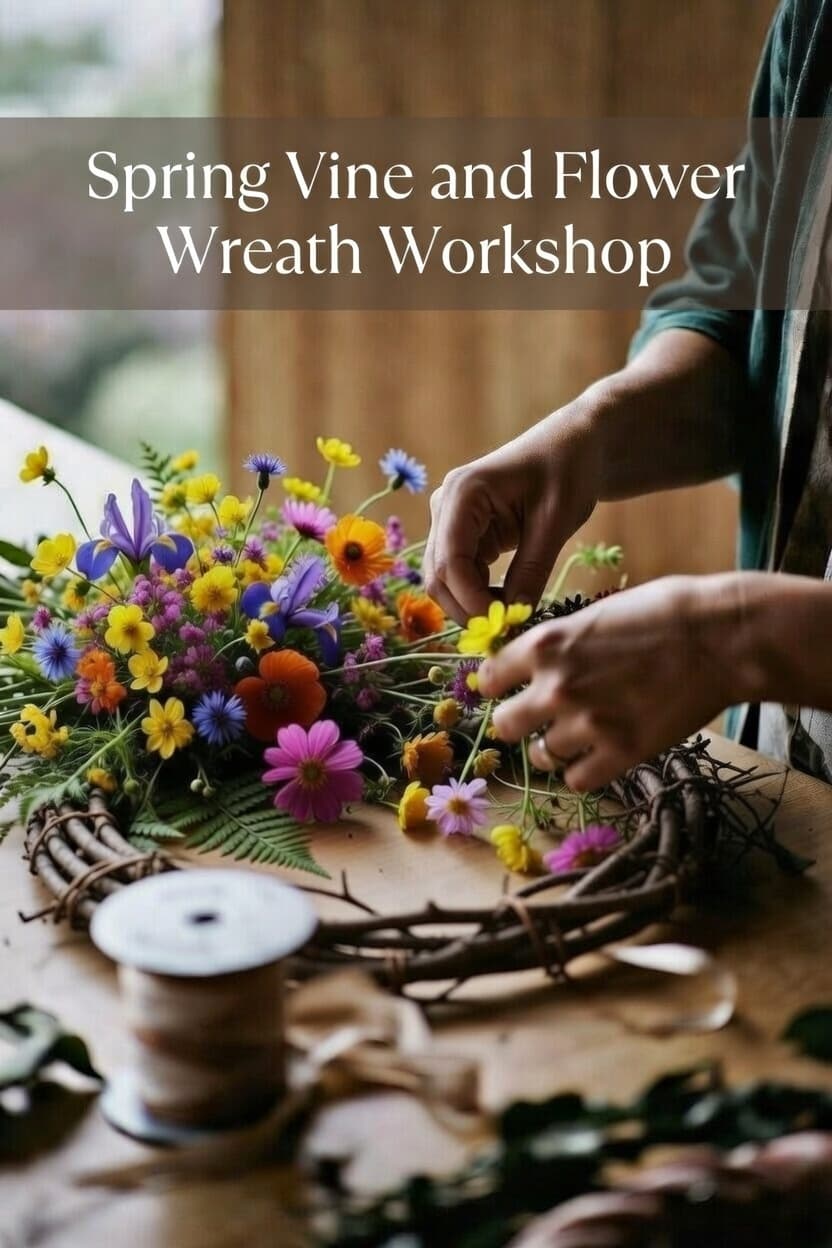 Spring Vine and Flower Wreath at Deer Run Acres in Edinboro PA