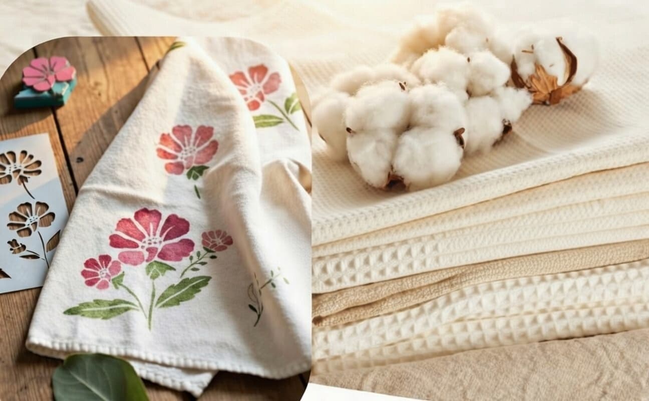 Tea Towel Printing at Deer Run Acres in Edinboro PA