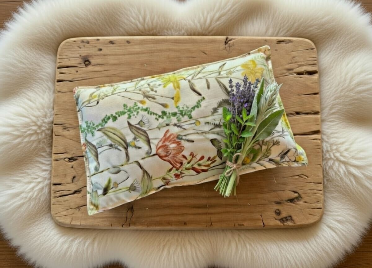 Lavender, Peppermint & Mullein Herbal Heat/Cold Pack from Deer Run Acres — Handmade herbal heat/cold pack filled with organic lavender, peppermint, mullein