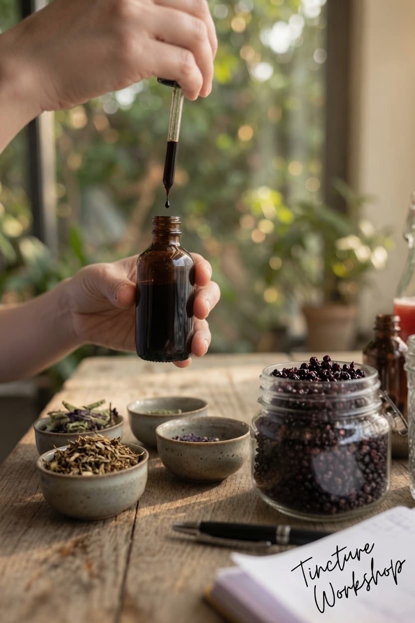 Herbal Tincture Workshop at Deer Run Acres in Edinboro PA