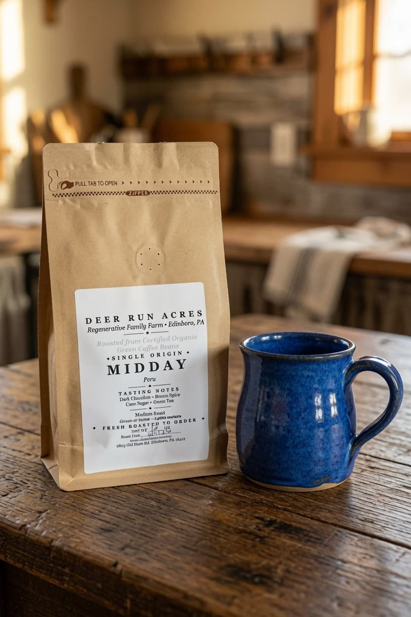 Midday from Deer Run Acres β A single-origin coffee from the high Andes of Peru, grown by smallholder familie