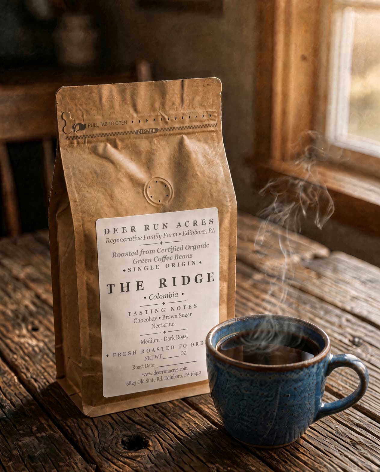The Ridge from Deer Run Acres — A single-origin coffee from the mountains of Colombia, grown by smallholder fami